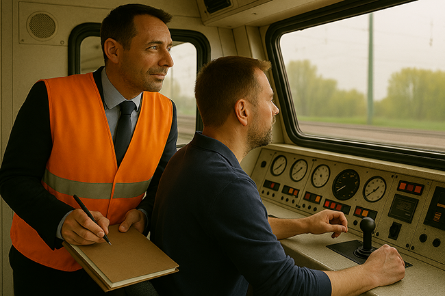 Encadrant ferroviaire
