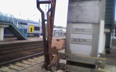 Manœuvre d&rsquo;un sectionneur à talon de mise au rail